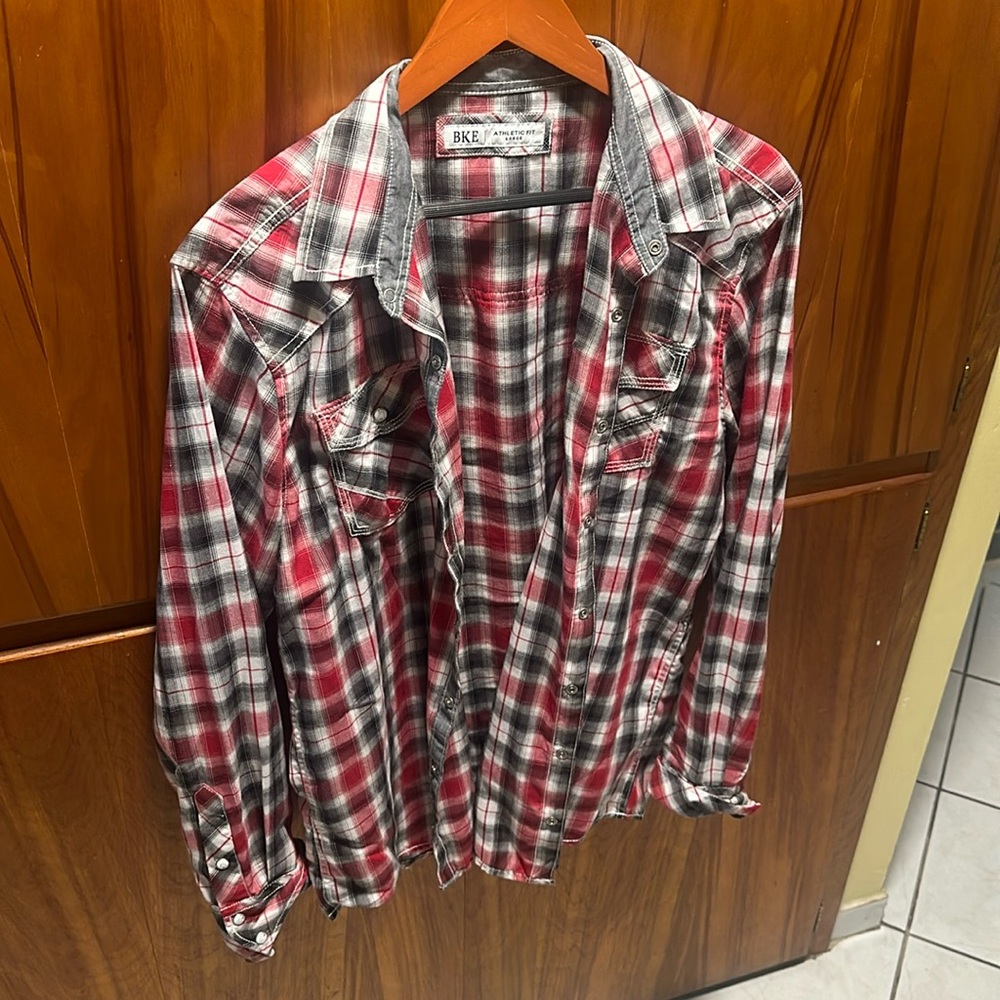 buckle Flannel shirt L
